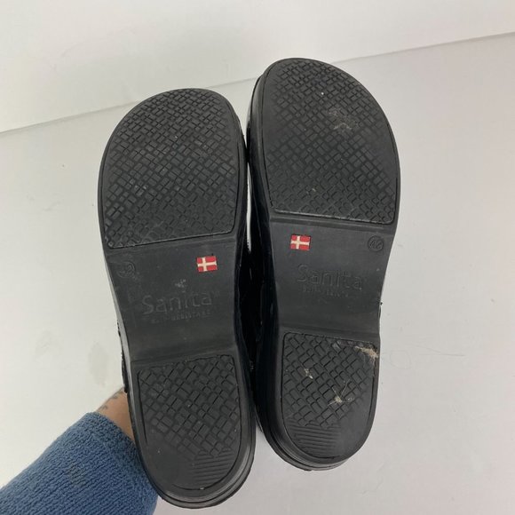 Sanita Woman's EU 42 US 11Black Patent Leather Professional Clog‎ Comfortable - Picture 9 of 10